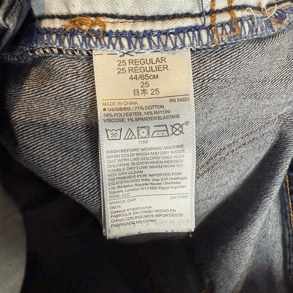 Gap 1969 Jeans Womens 25R Blue Denim Mid-Rise 5-Pockets Perfect Bootcut Leg - Picture 14 of 14